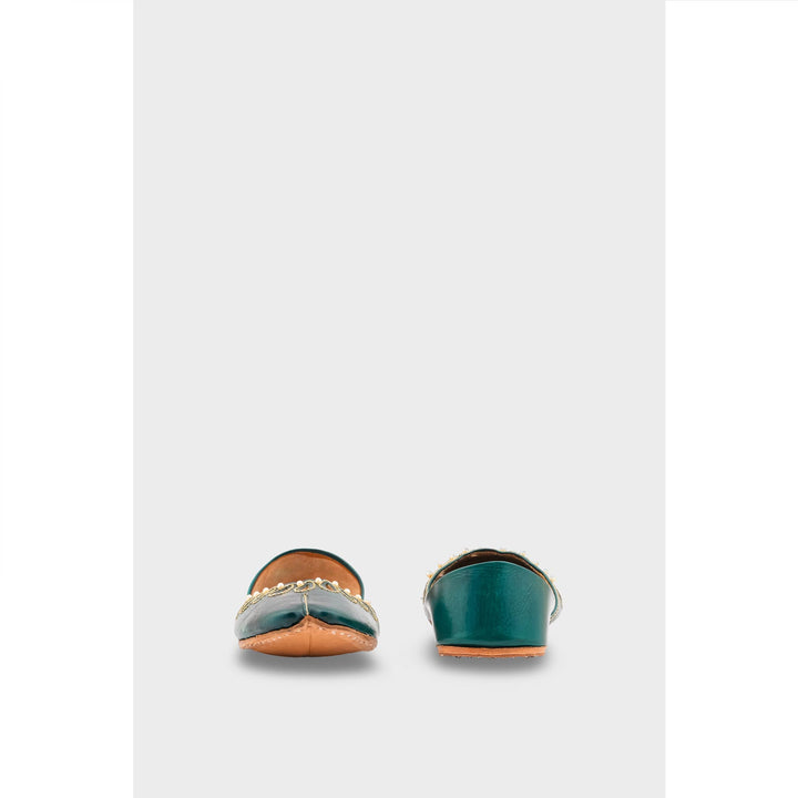 Green Leather Khussa EC8643