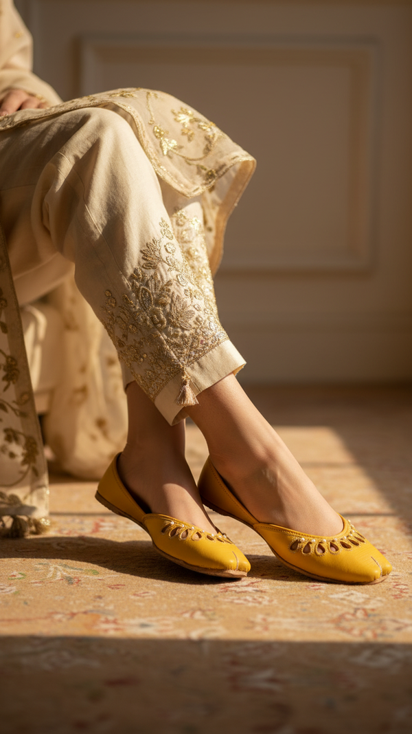 Yellow Ethnic Khussa EC8643