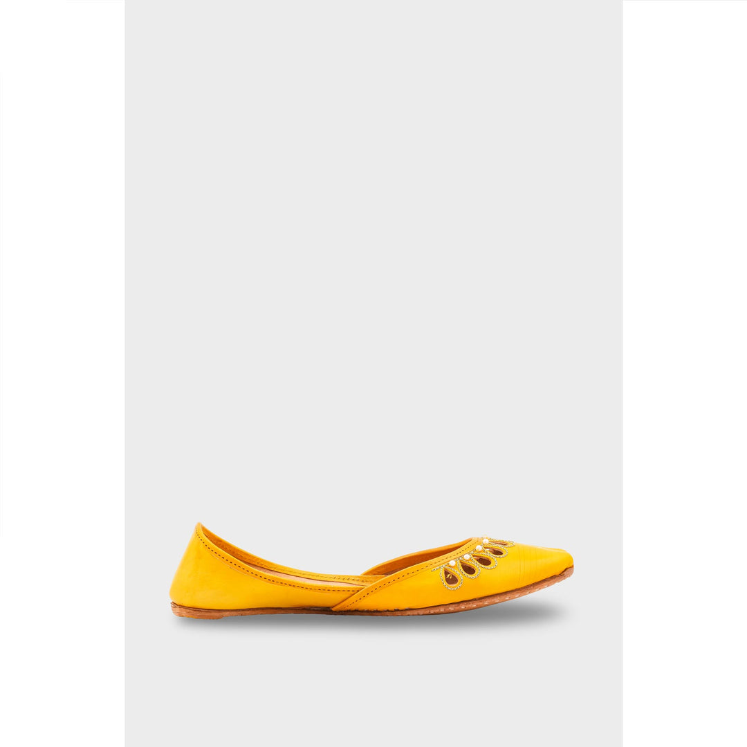 Yellow Leather Khussa EC8643