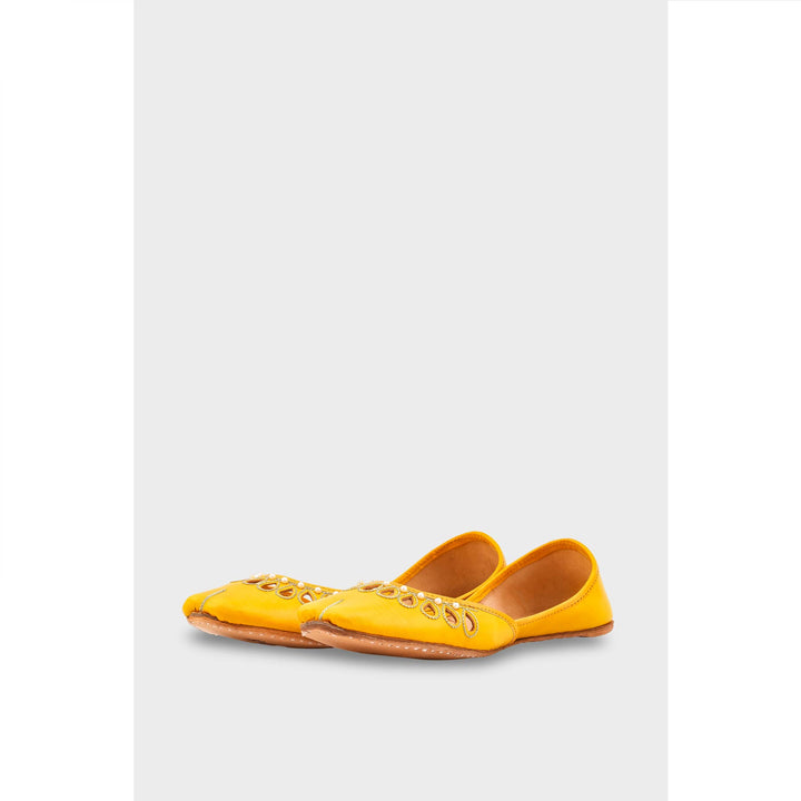 Yellow Leather Khussa EC8643