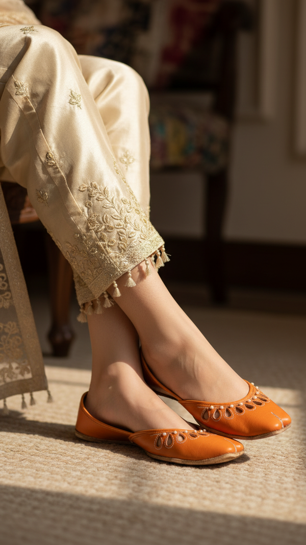 Orange Ethnic Khussa EC8643