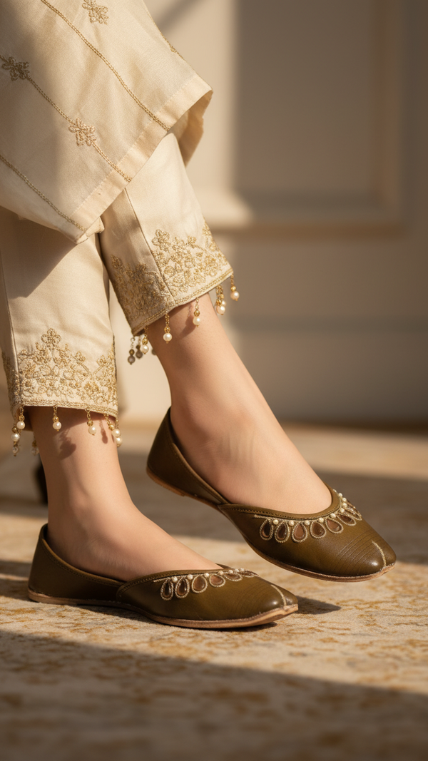 Mehndi Ethnic Khussa EC8643