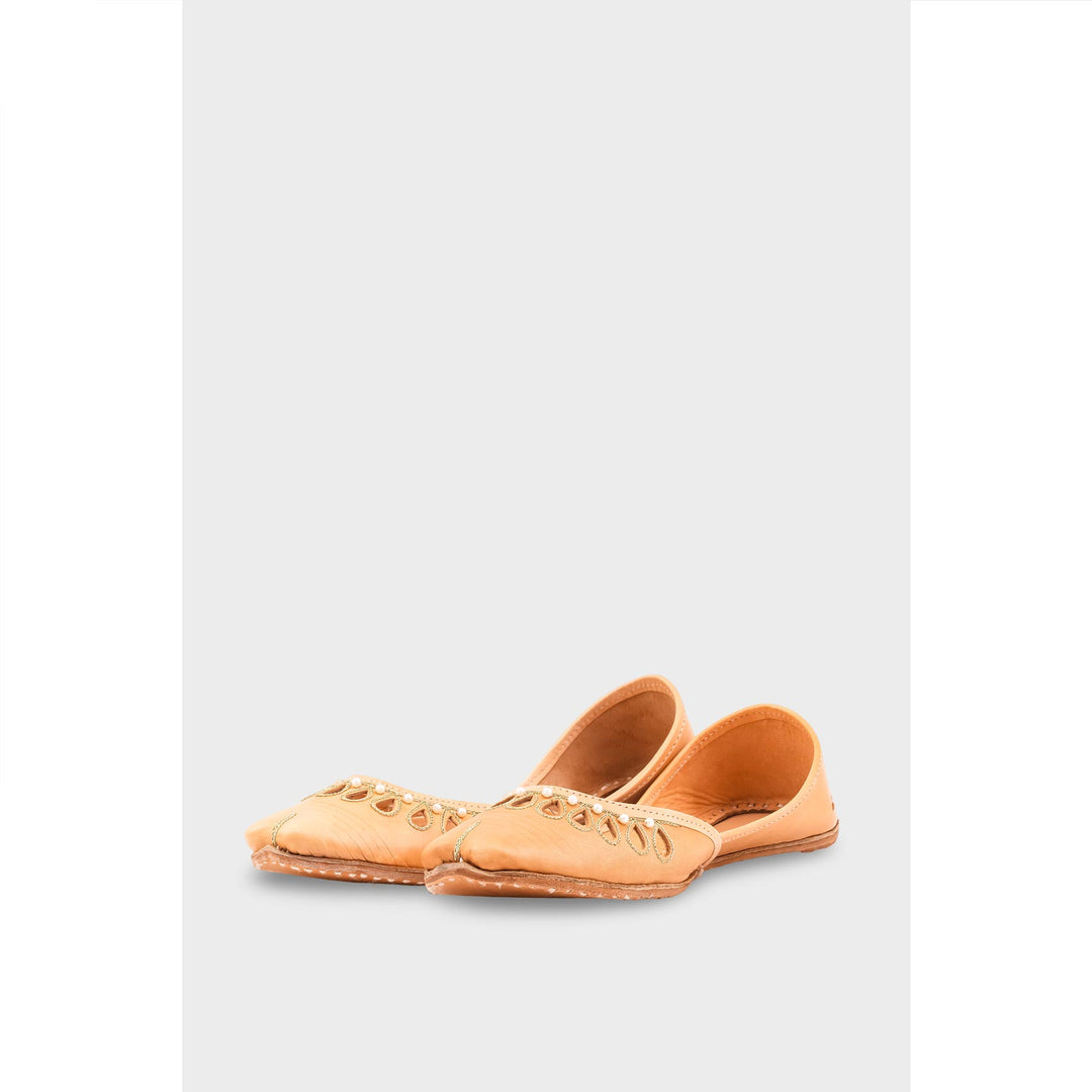 Beige Leather Khussa EC8643