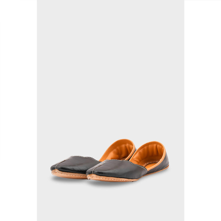Black Leather Khussa EC8644
