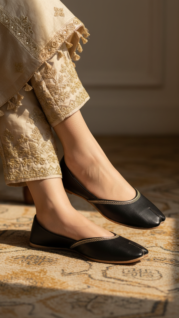 Black Ethnic Khussa EC8657