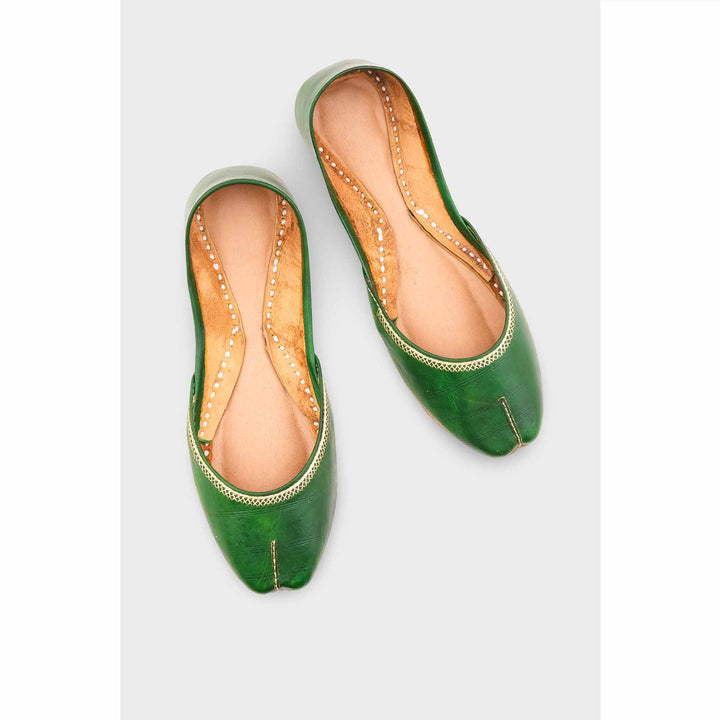 Green Ethnic Khussa EC8657