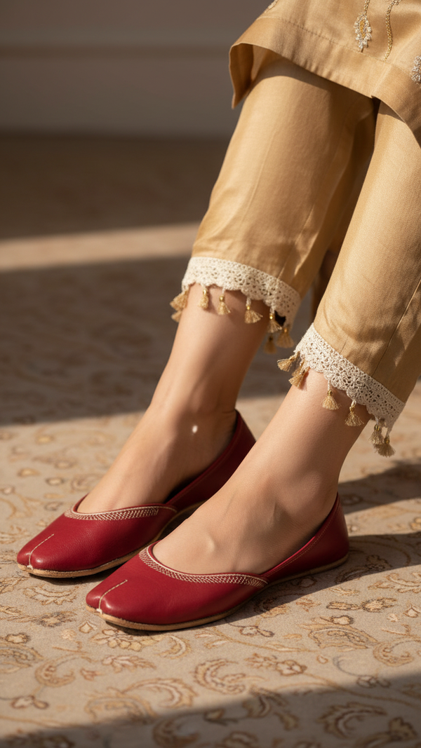 Red Ethnic Khussa EC8657