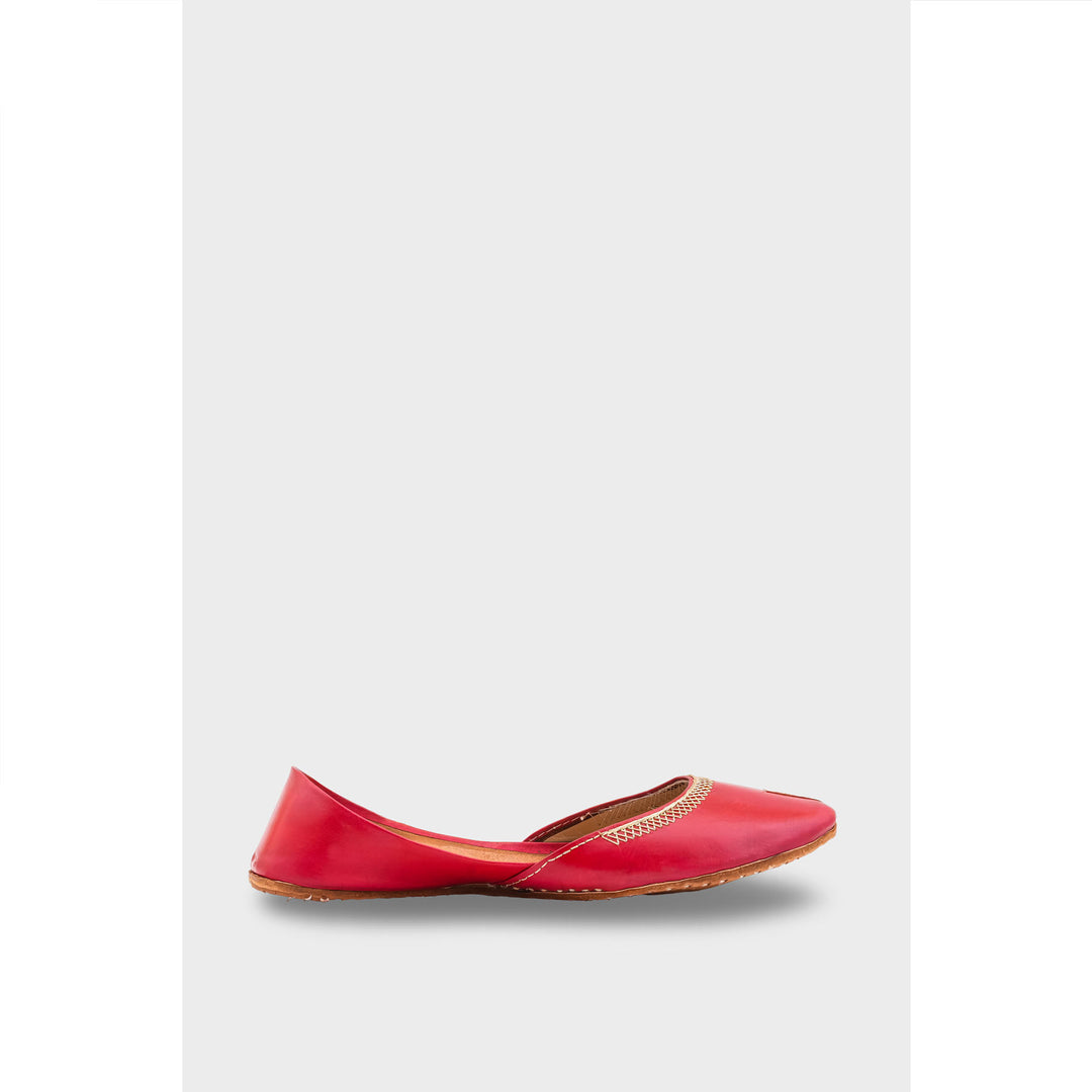 Red Leather Khussa EC8657