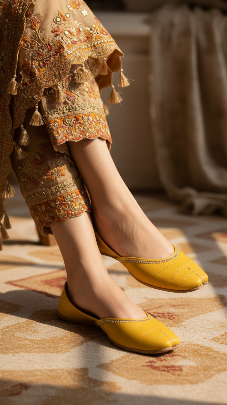 Yellow Ethnic Khussa EC8657