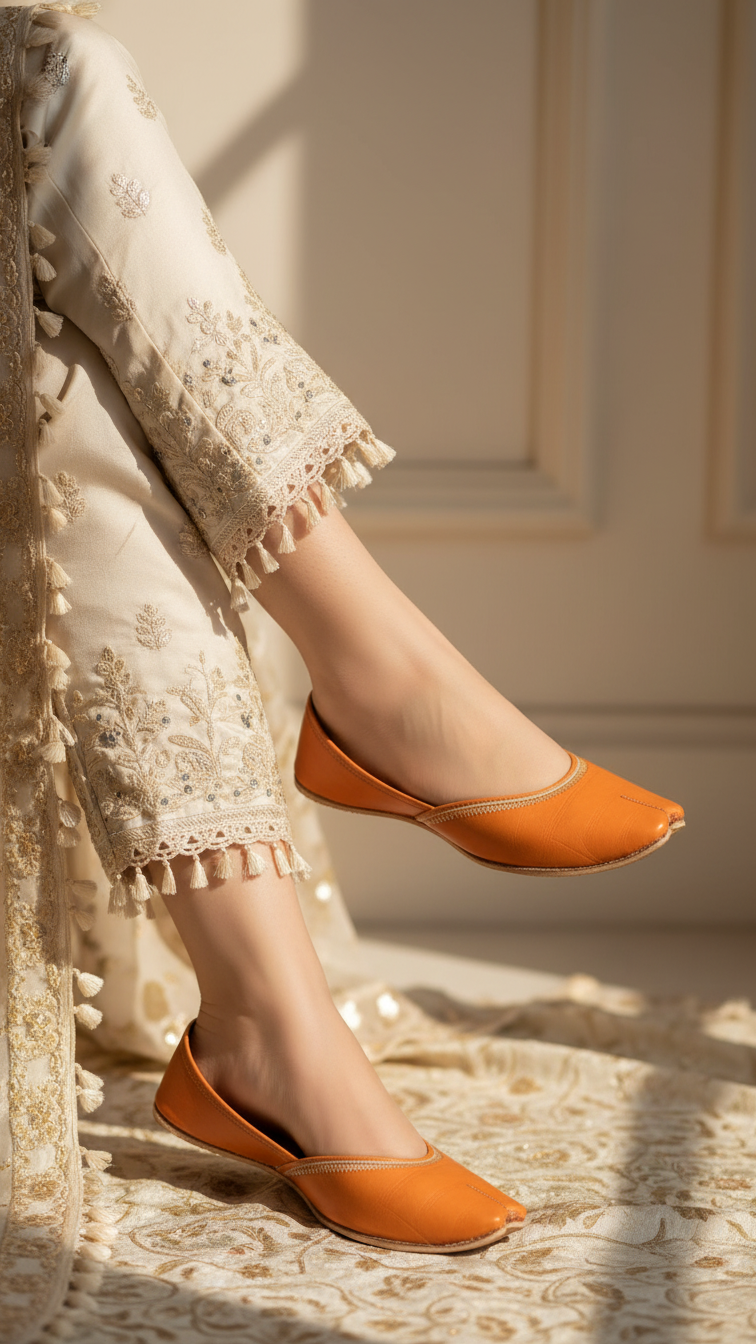 Orange Ethnic Khussa EC8657