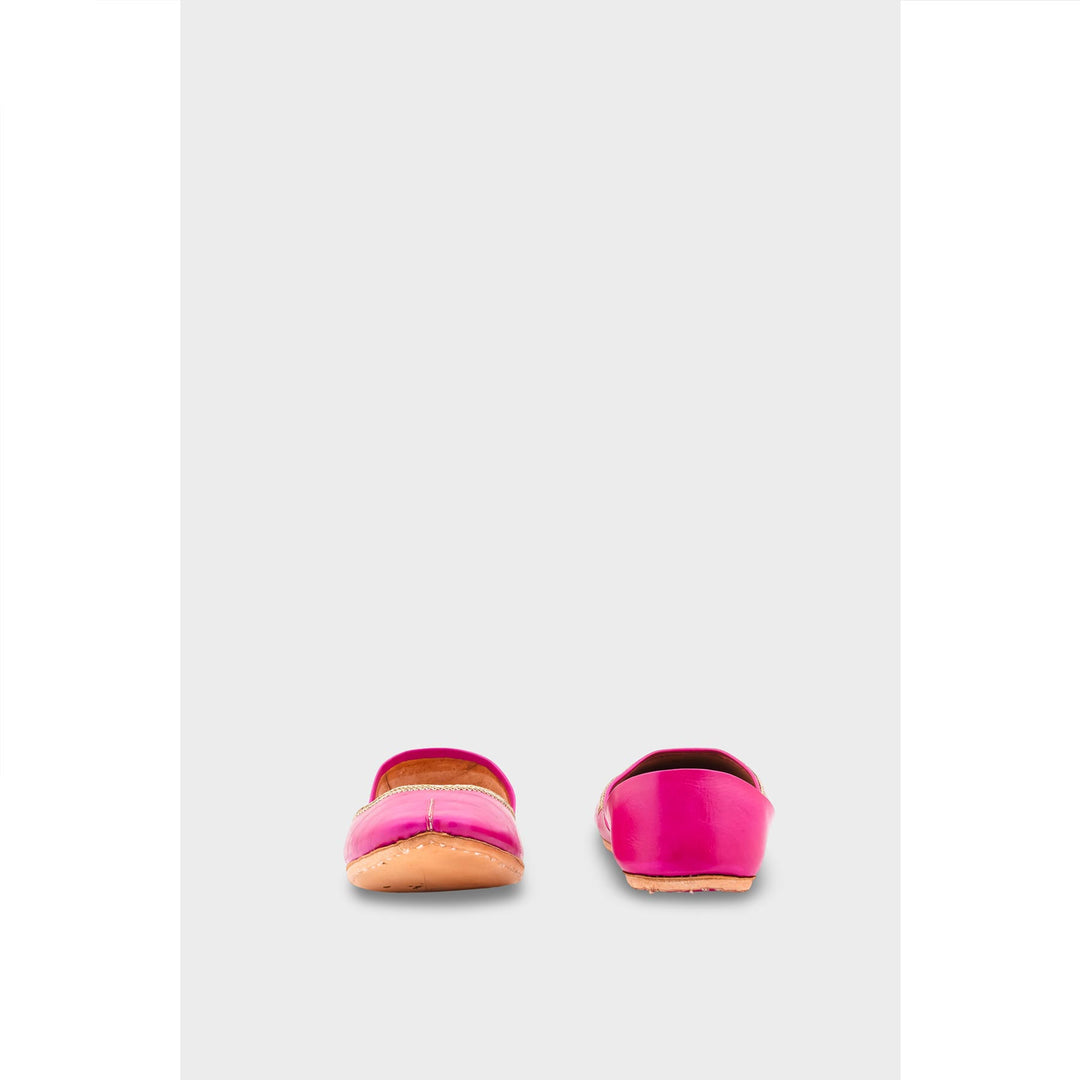 Sk Pink Leather Khussa EC8657