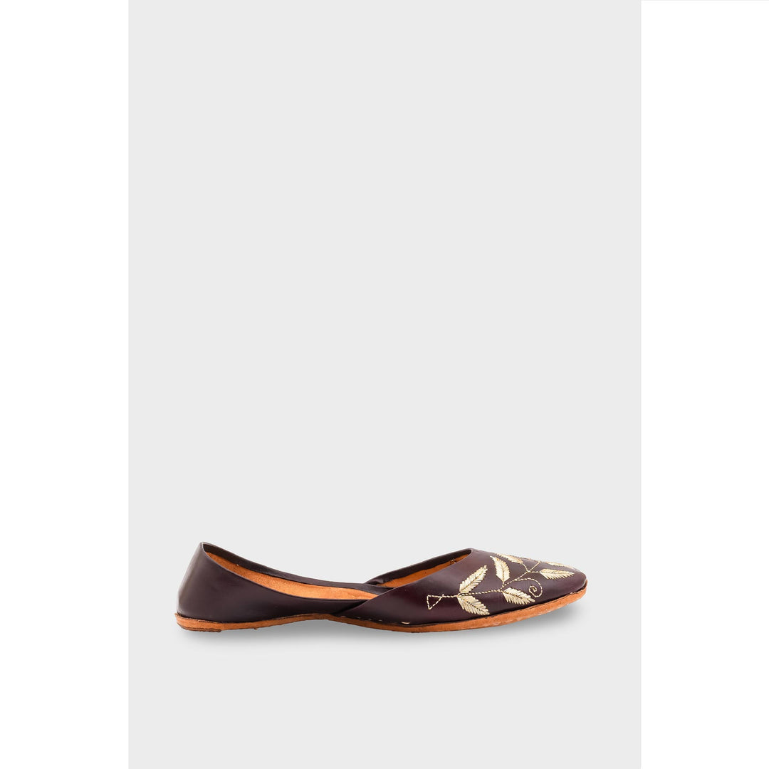 Brown Leather Khussa EC8658