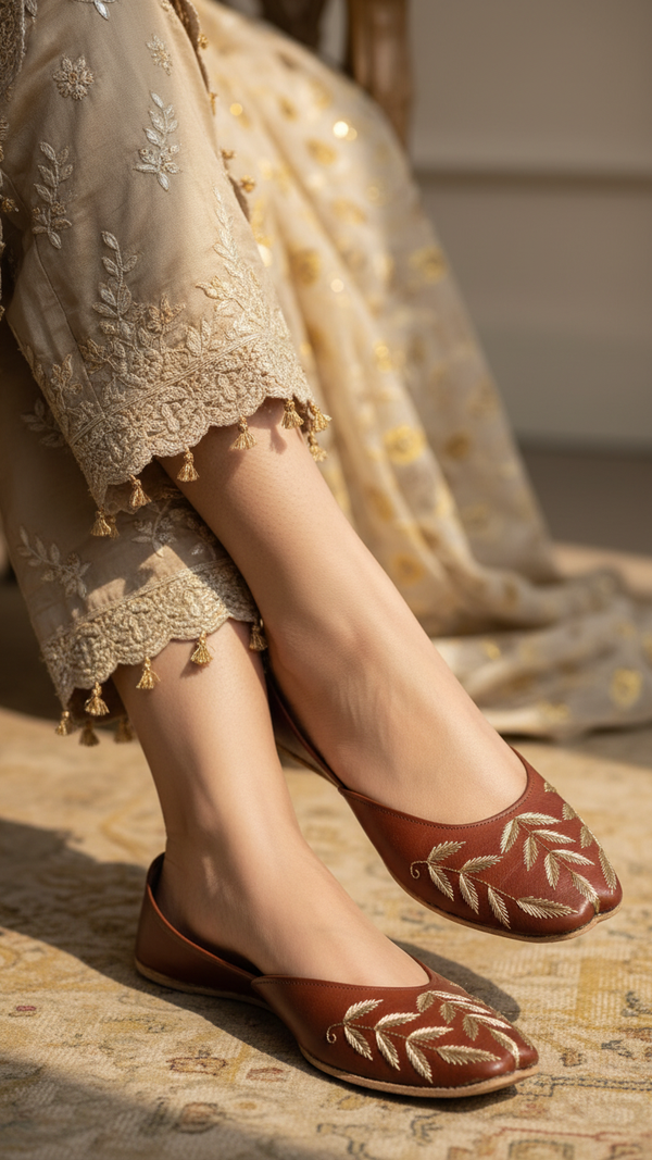 Brown Ethnic Khussa EC8659