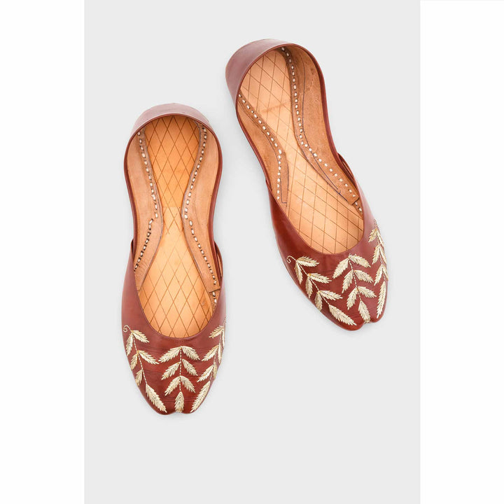 Brown Leather Khussa EC8659
