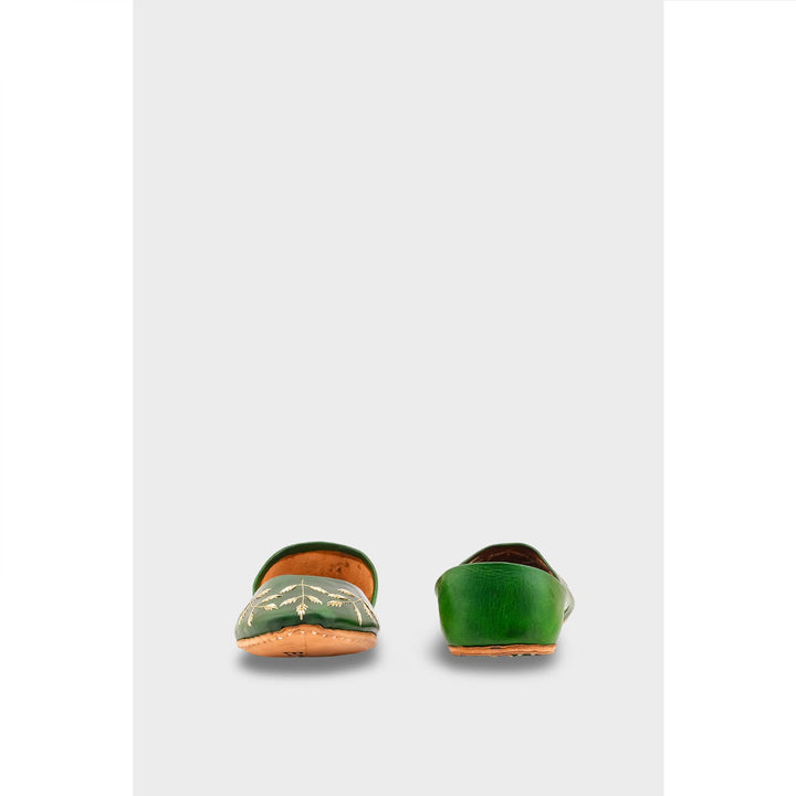 Green Leather Khussa EC8659