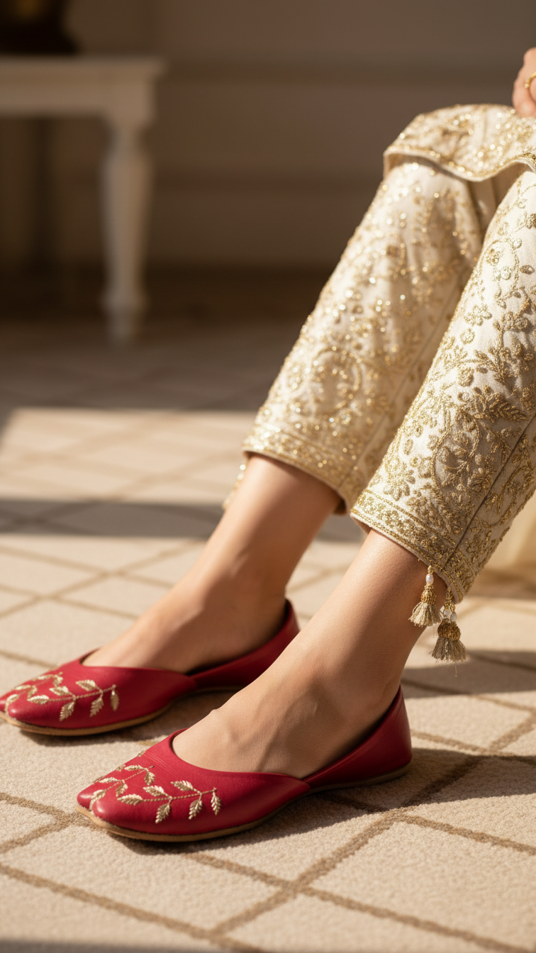 Red Ethnic Khussa EC8659