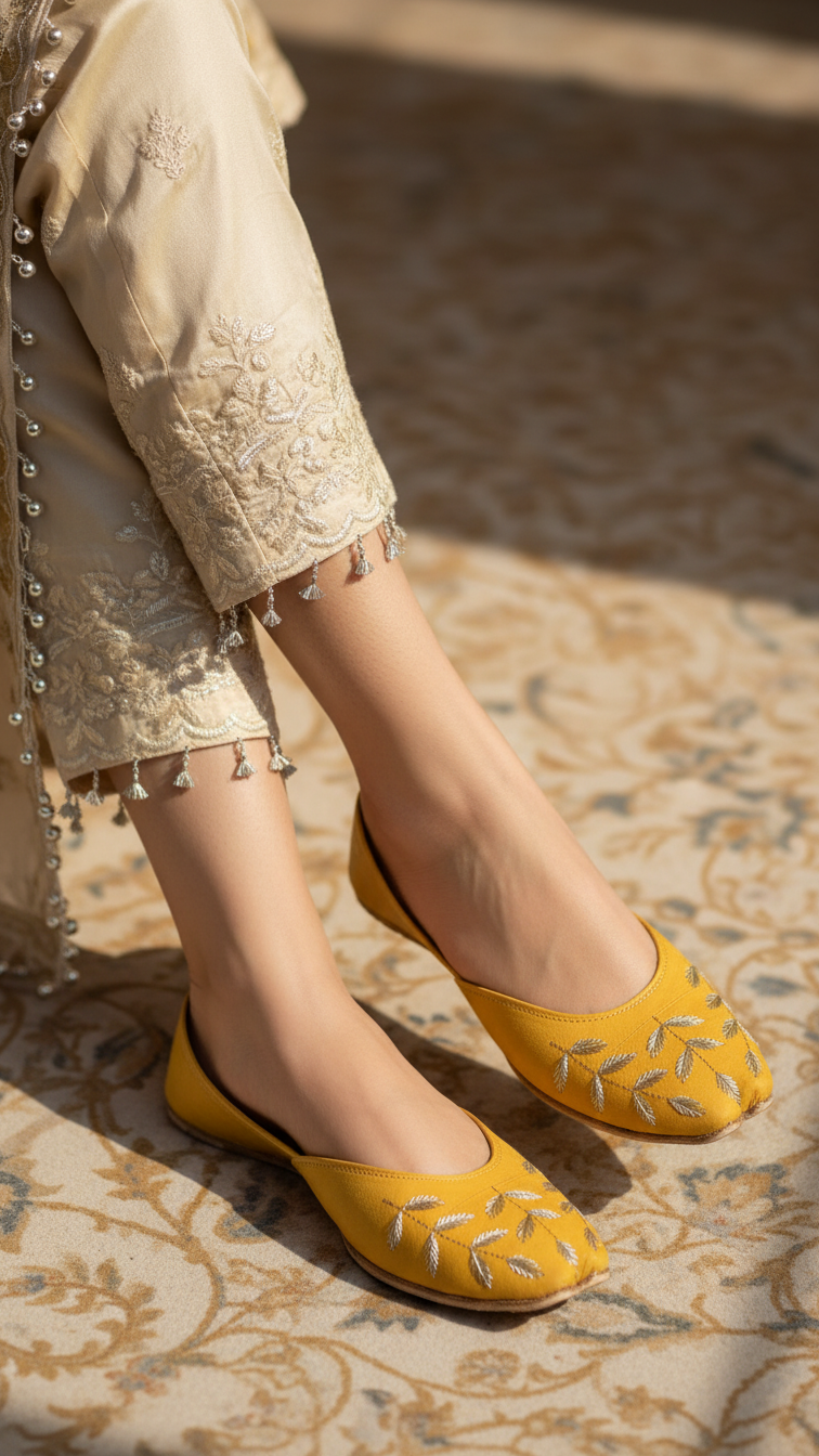 Yellow Ethnic Khussa EC8659