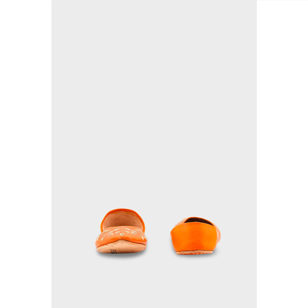 Orange Leather Khussa EC8659