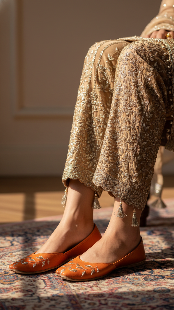 Orange Ethnic Khussa EC8659