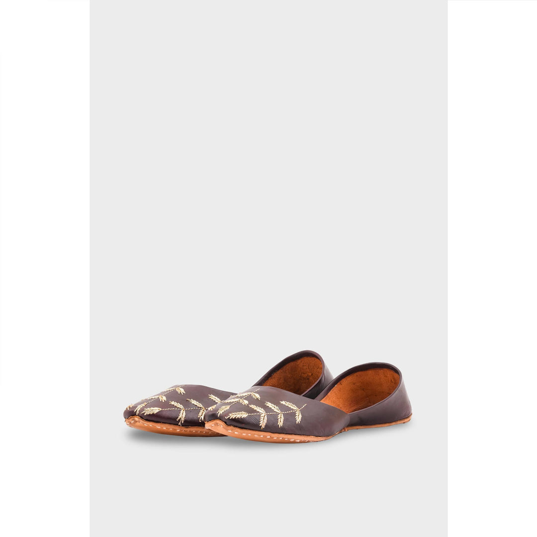 Coffee Leather Khussa EC8659