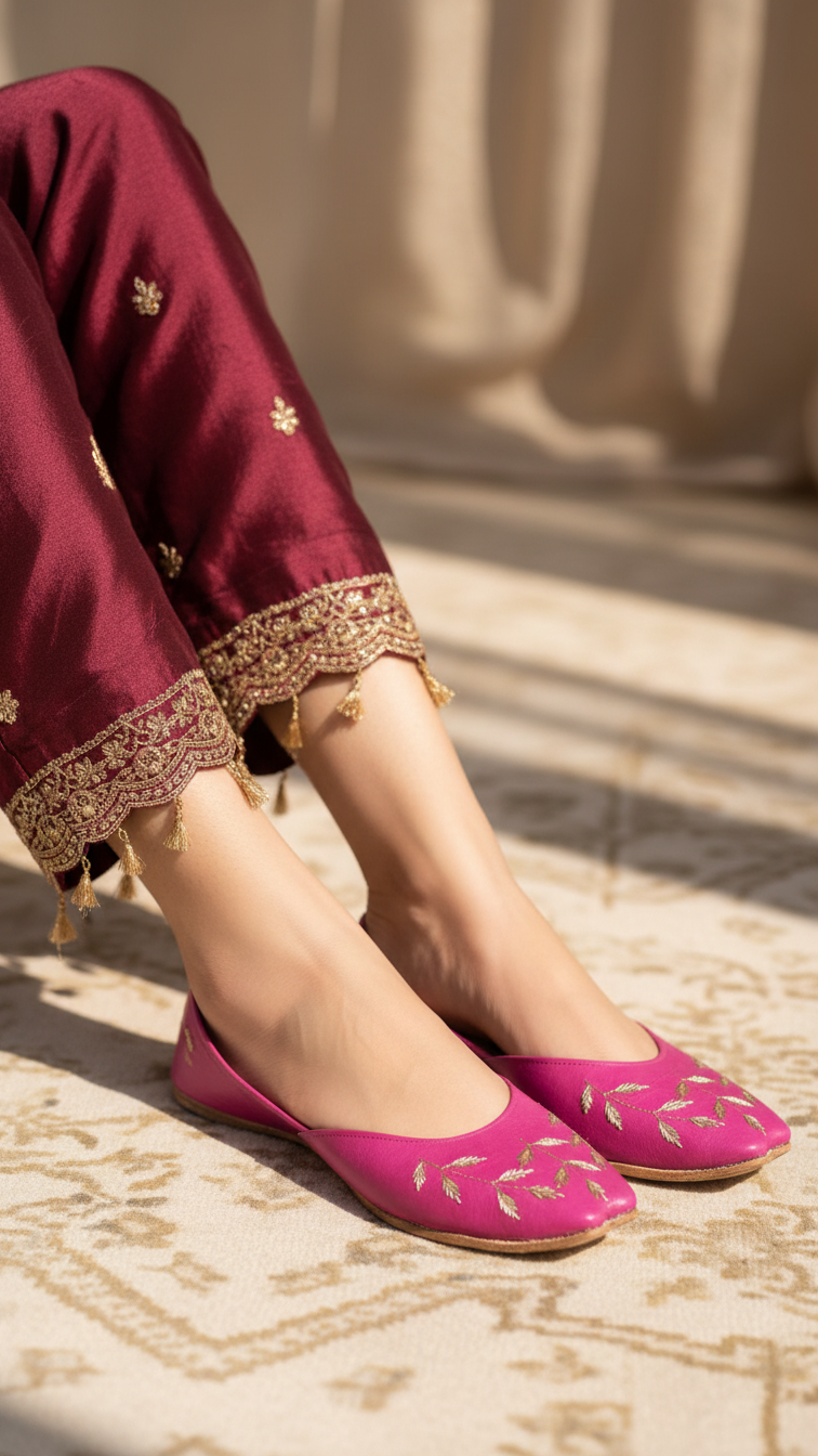 Sk Pink Ethnic Khussa EC8659