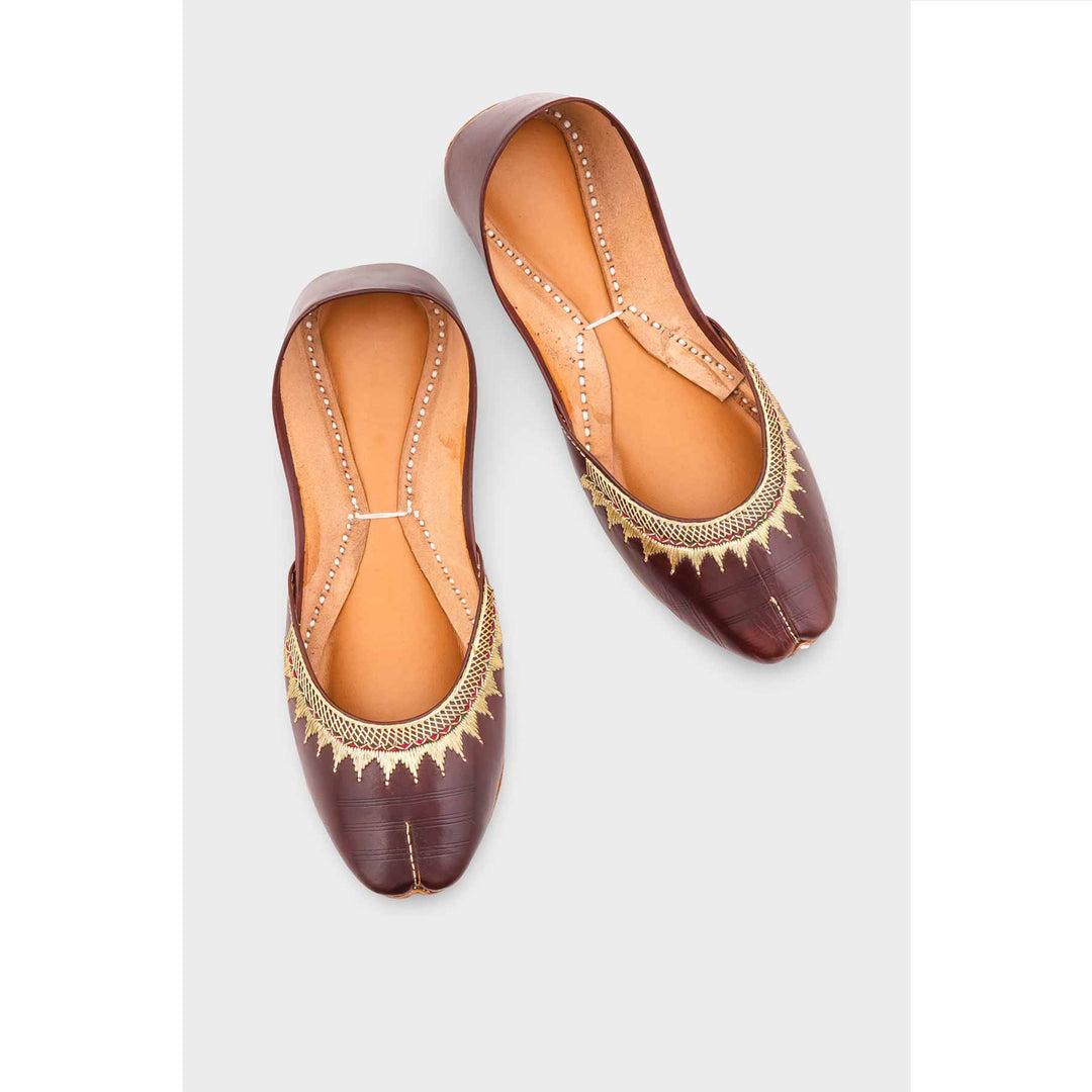 Brown Leather Khussa EC8660