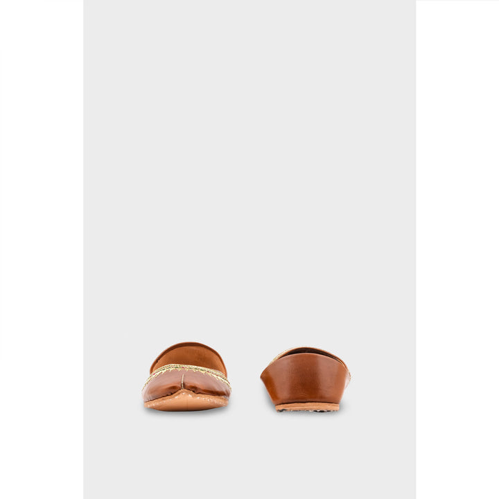 Mustard  Leather Khussa EC8660