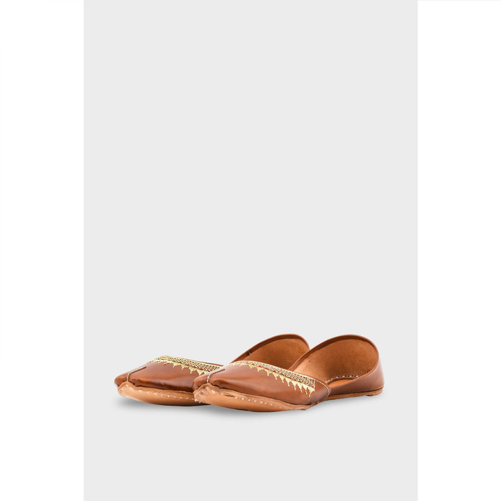 Mustard  Leather Khussa EC8660