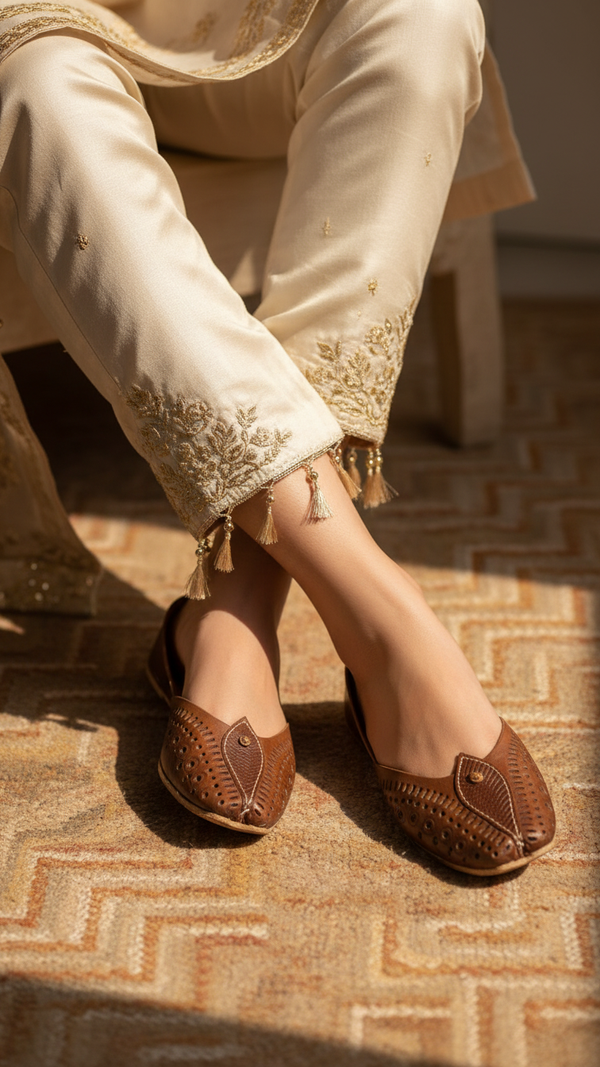 Brown Ethnic Khussa EC8666