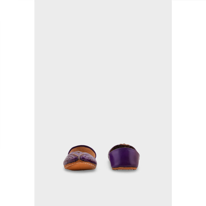 Navy Leather Khussa EC8666