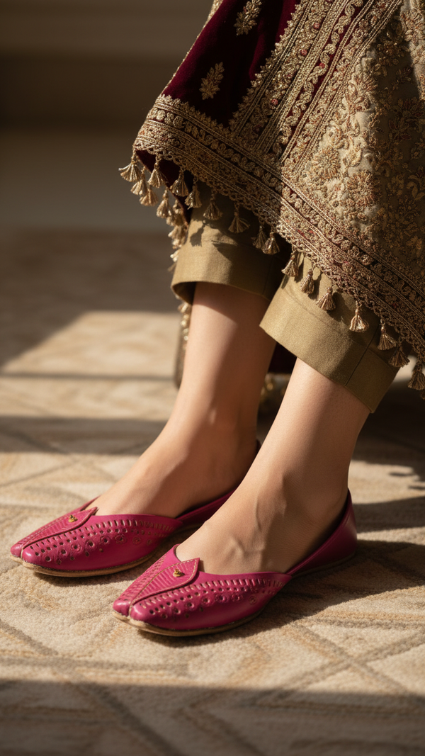 SK Pink Ethnic Khussa EC8666