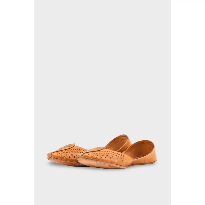 Beige Leather Khussa EC8666