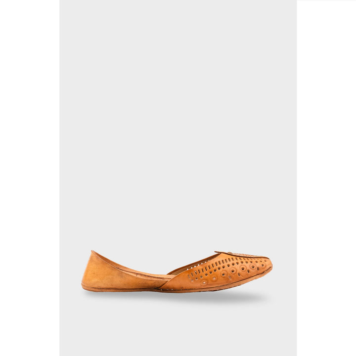 Beige Leather Khussa EC8666