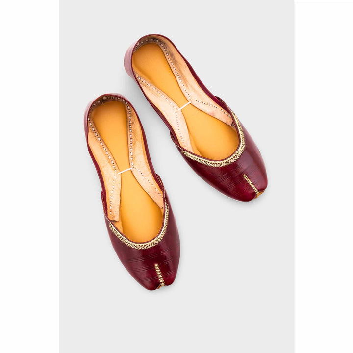 Maroon Ethnic Khussa EC8667