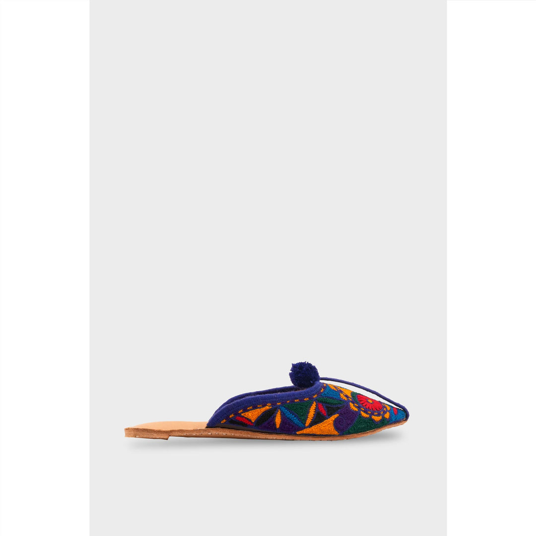 Purple Leather Khussa For Women EC8685