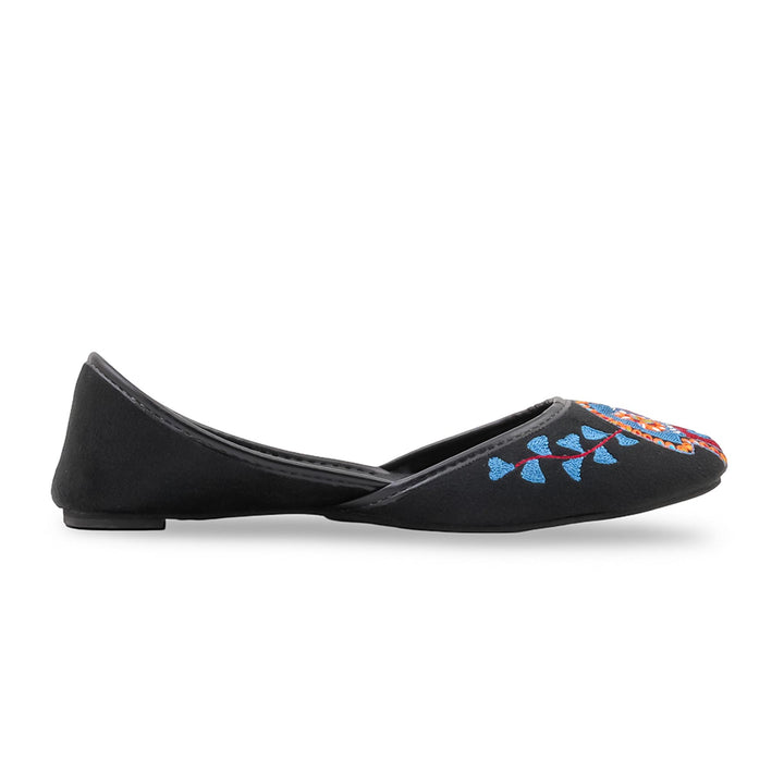 Black Ethnic Khussa For Women EC8687