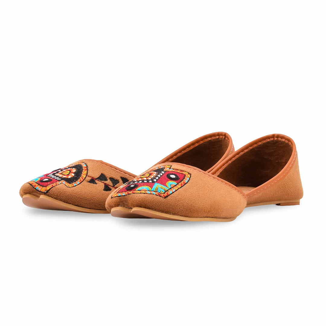 Rust Ethnic Khussa For Ladies EC8687
