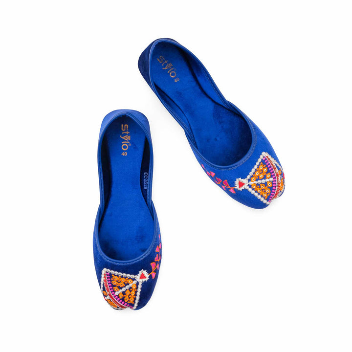 Blue Ethnic Khussa For Women EC8688
