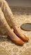 Mustard Leather Khussa For Women EC8713