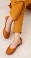 Mustard Leather Khussa For Women EC8713