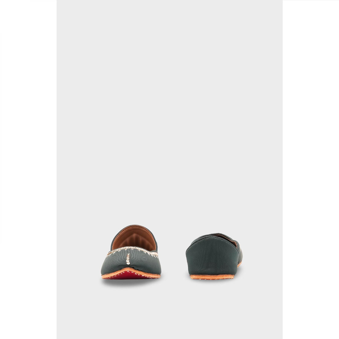 Green Leather Khussa For Women EC8760