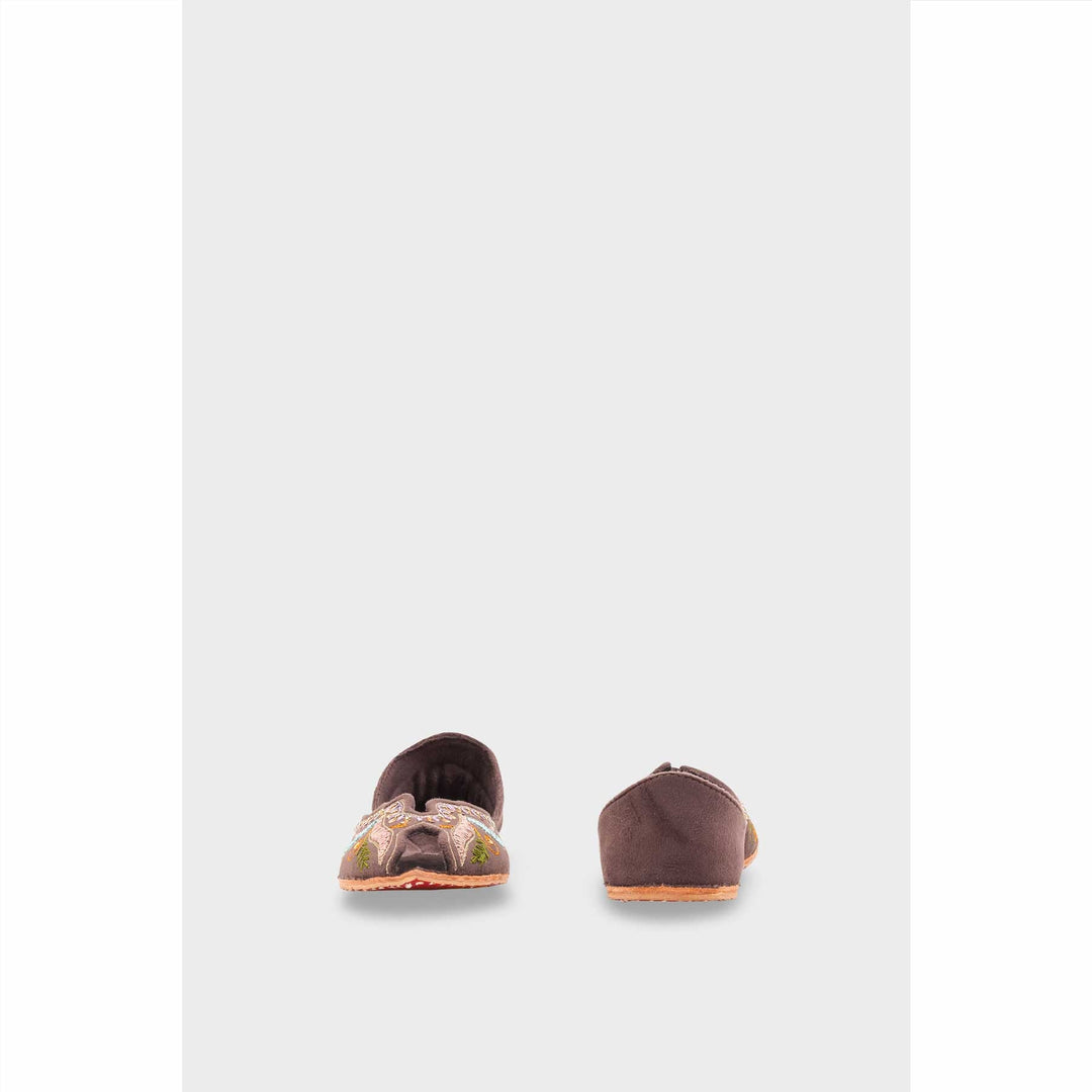 Brown Leather Khussa For Women EC8764