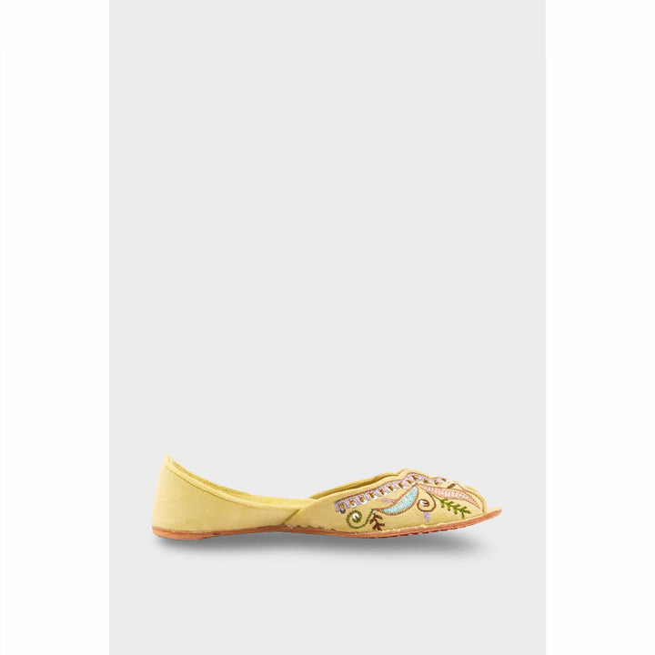 PISTAGREEN Leather Khussa For Women EC8764