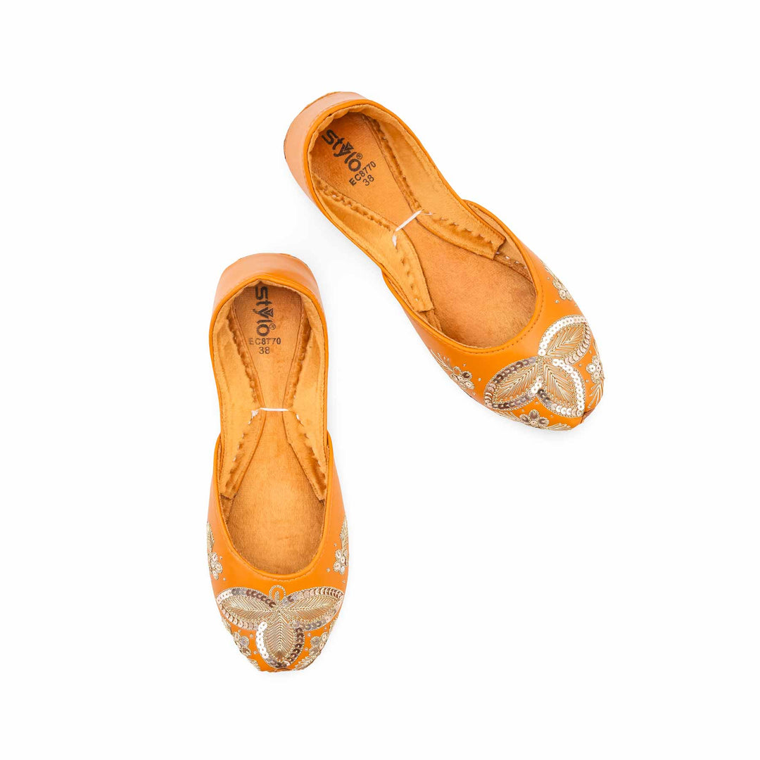 Yellow Ethnic Khussa For Ladies EC8770