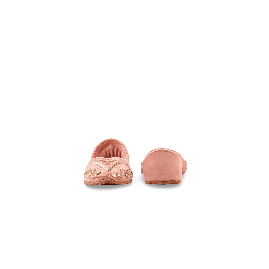 Peach Fancy Khussa For Ladies EC8771