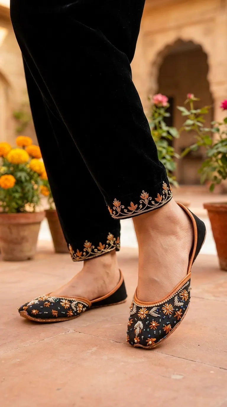 Black Fancy Khussa EC8776