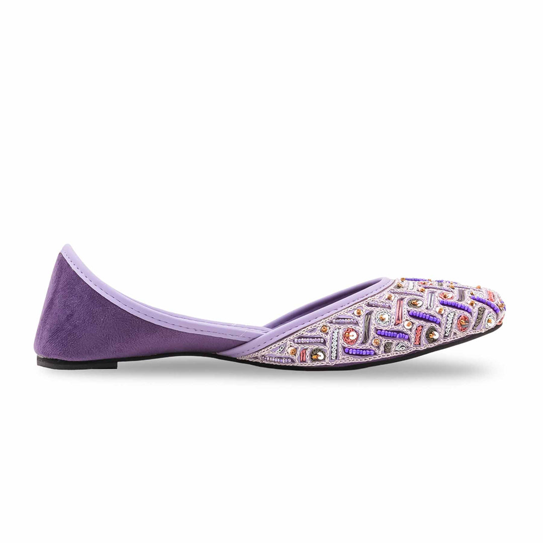 Purple Fancy Khussa For Ladies EC8785