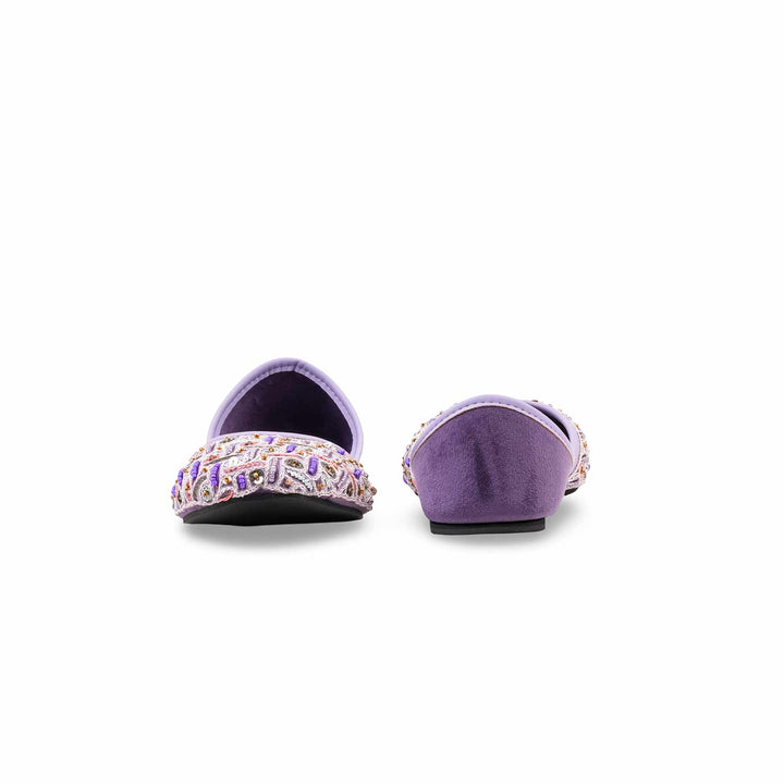 Purple Fancy Khussa For Ladies EC8785