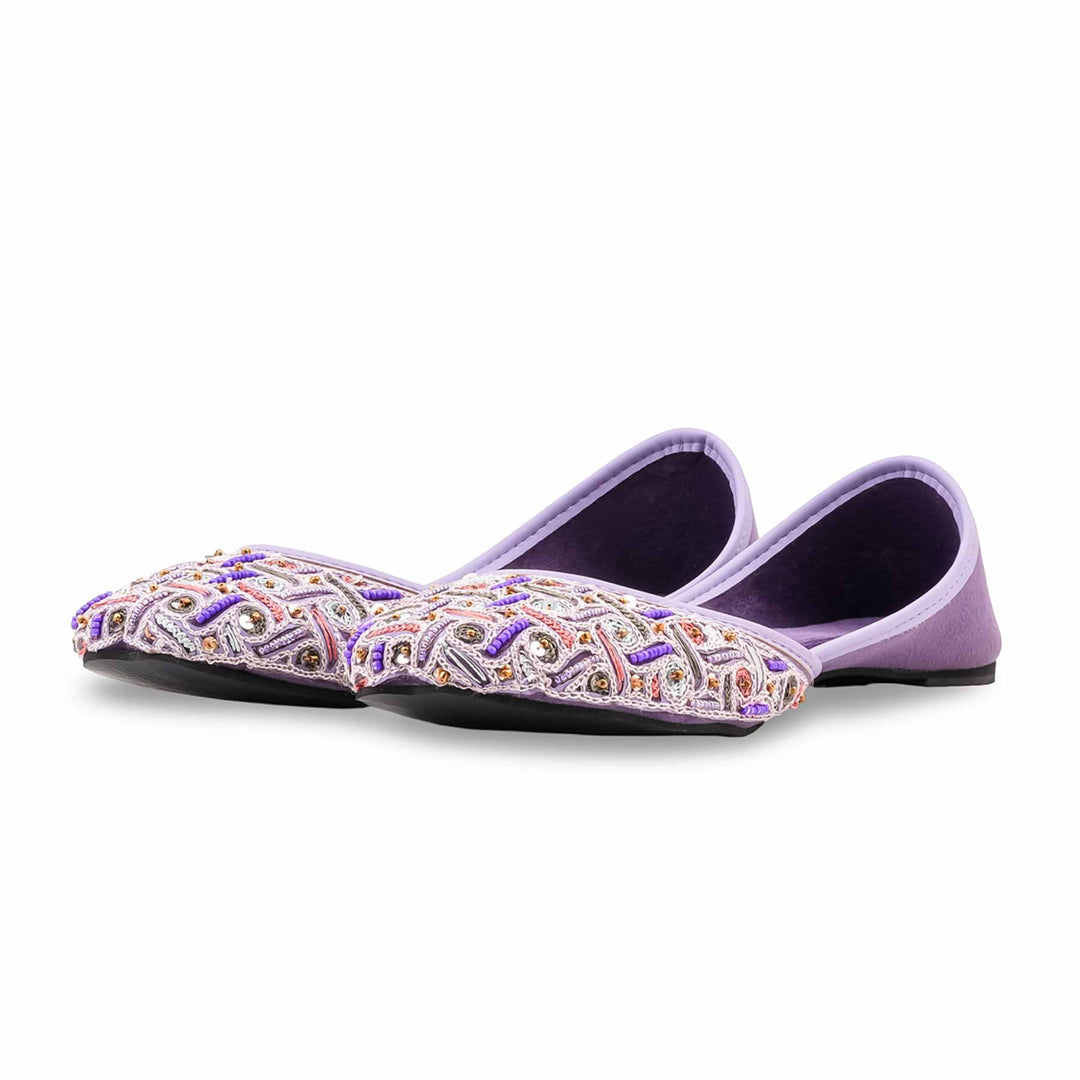 Purple Fancy Khussa For Ladies EC8785
