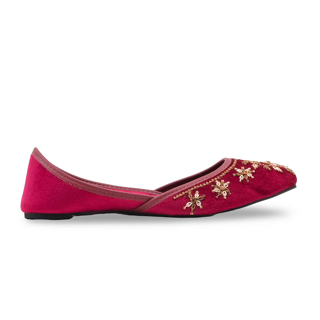 Maroon Fancy Khussa For Ladies EC8792